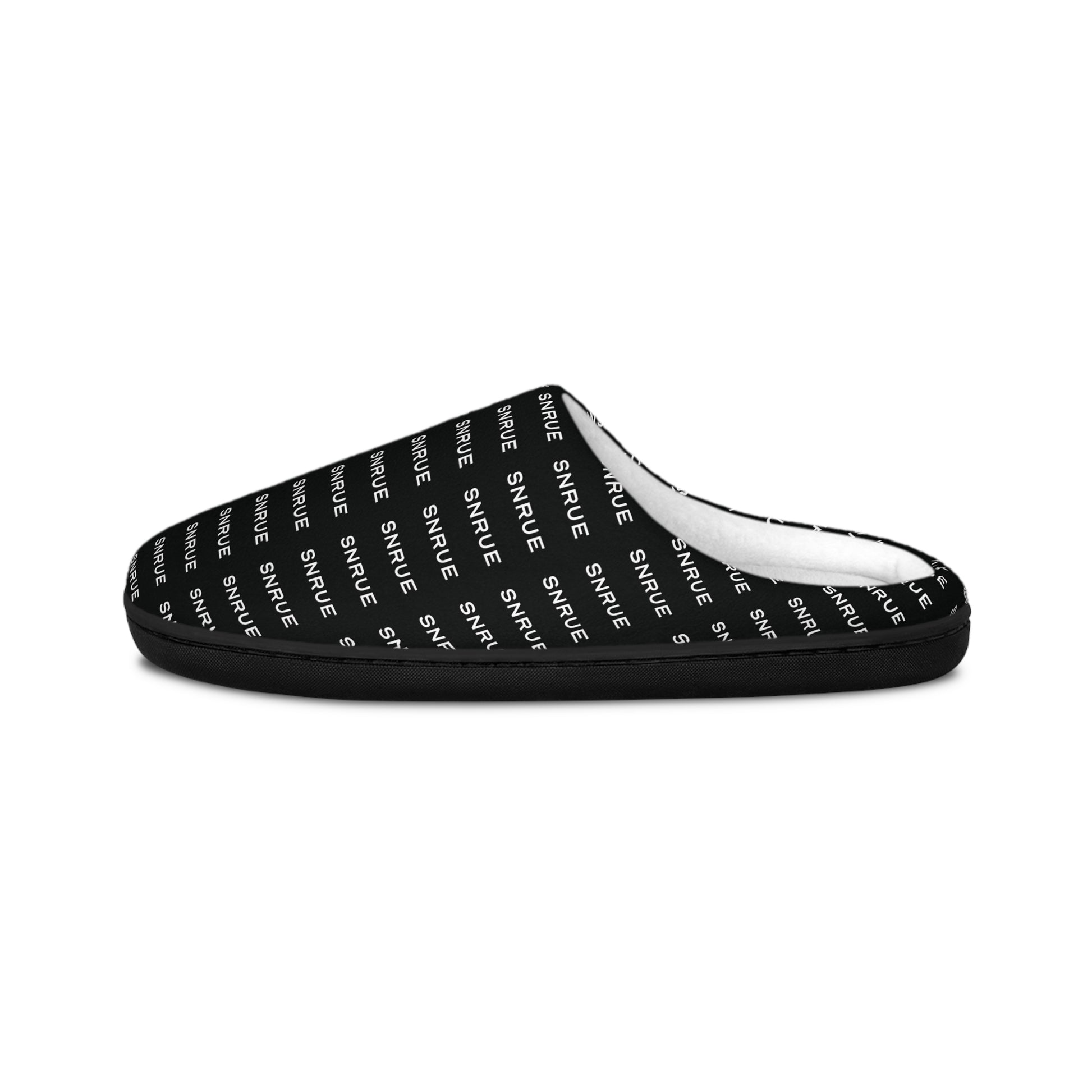 SNRUE® Cozy Indoor Slippers – Black Monogram