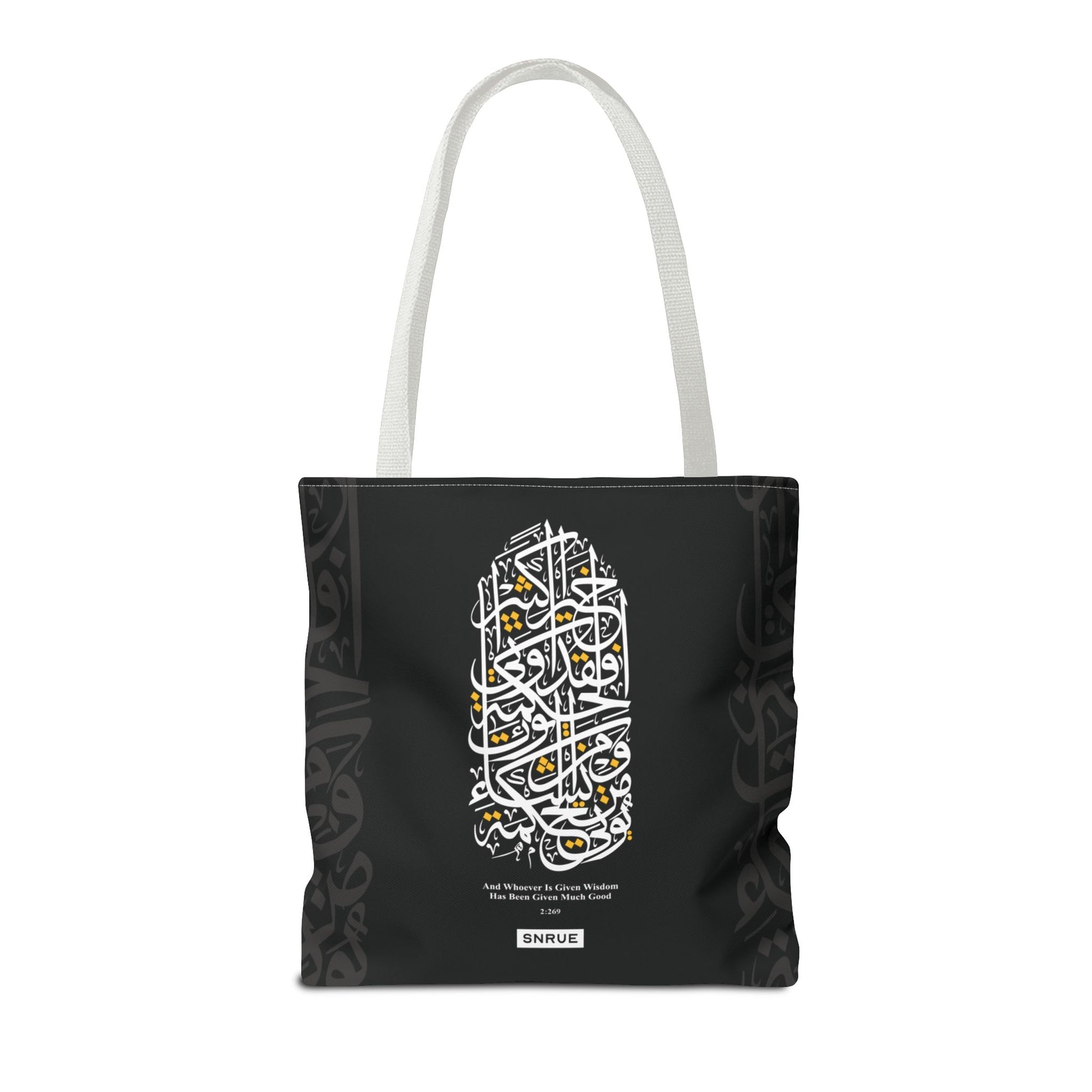 Wisdom Calligraphy Tote Bag by SNRUE®