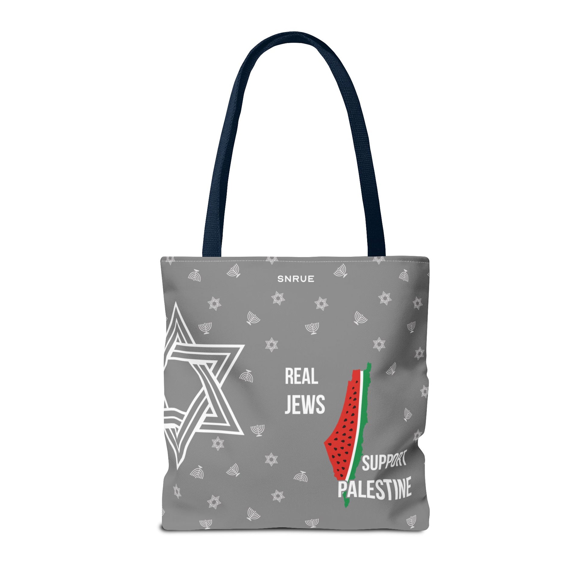 Palestine Solidarity Tote Bag – Gray Edition by SNRUE®