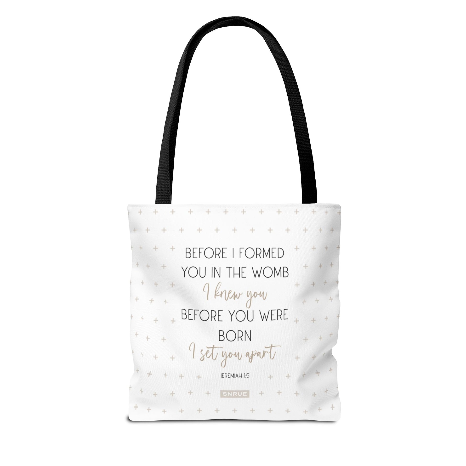 Faith & Purpose Tote Bag - Weiße Edition von SNRUE® 