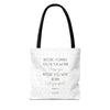 Sac fourre-tout Foi & But - Édition Blanche par SNRUE® 