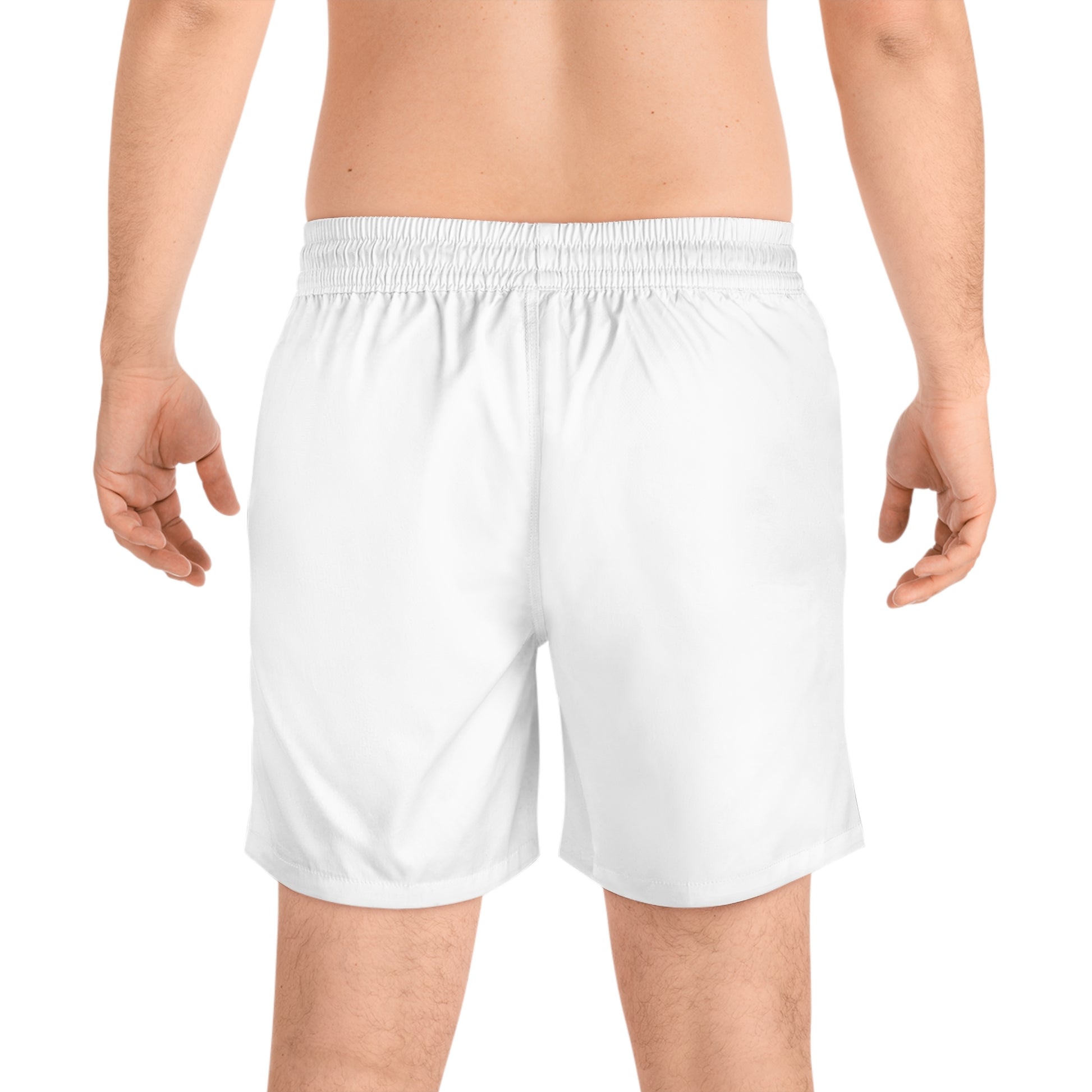 SNRUE® Signature Swim Shorts – White Edition