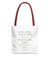 Faith & Purpose Tote Bag - Weiße Edition von SNRUE® 