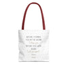 Sac fourre-tout Foi & But - Édition Blanche par SNRUE® 