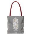 Wisdom Calligraphy Tote Bag – Gray Edition by SNRUE®