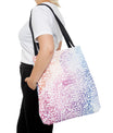 Bolsa de tela con caligrafía en tonos pastel de SNRUE® 