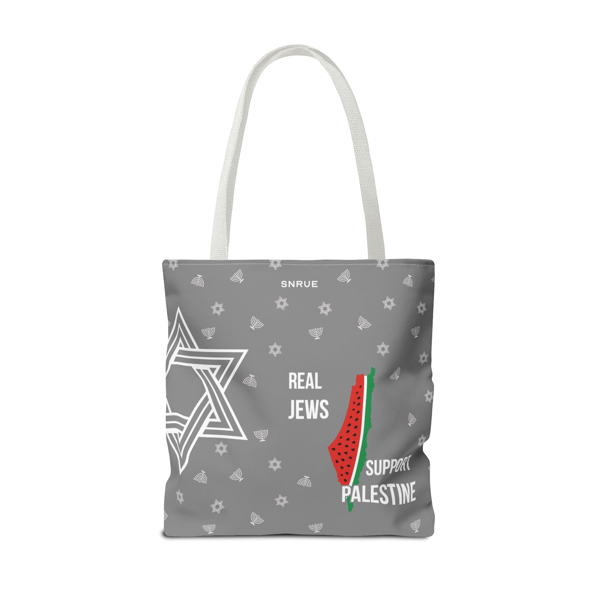 Palestine Solidarity Tote Bag – Gray Edition by SNRUE®