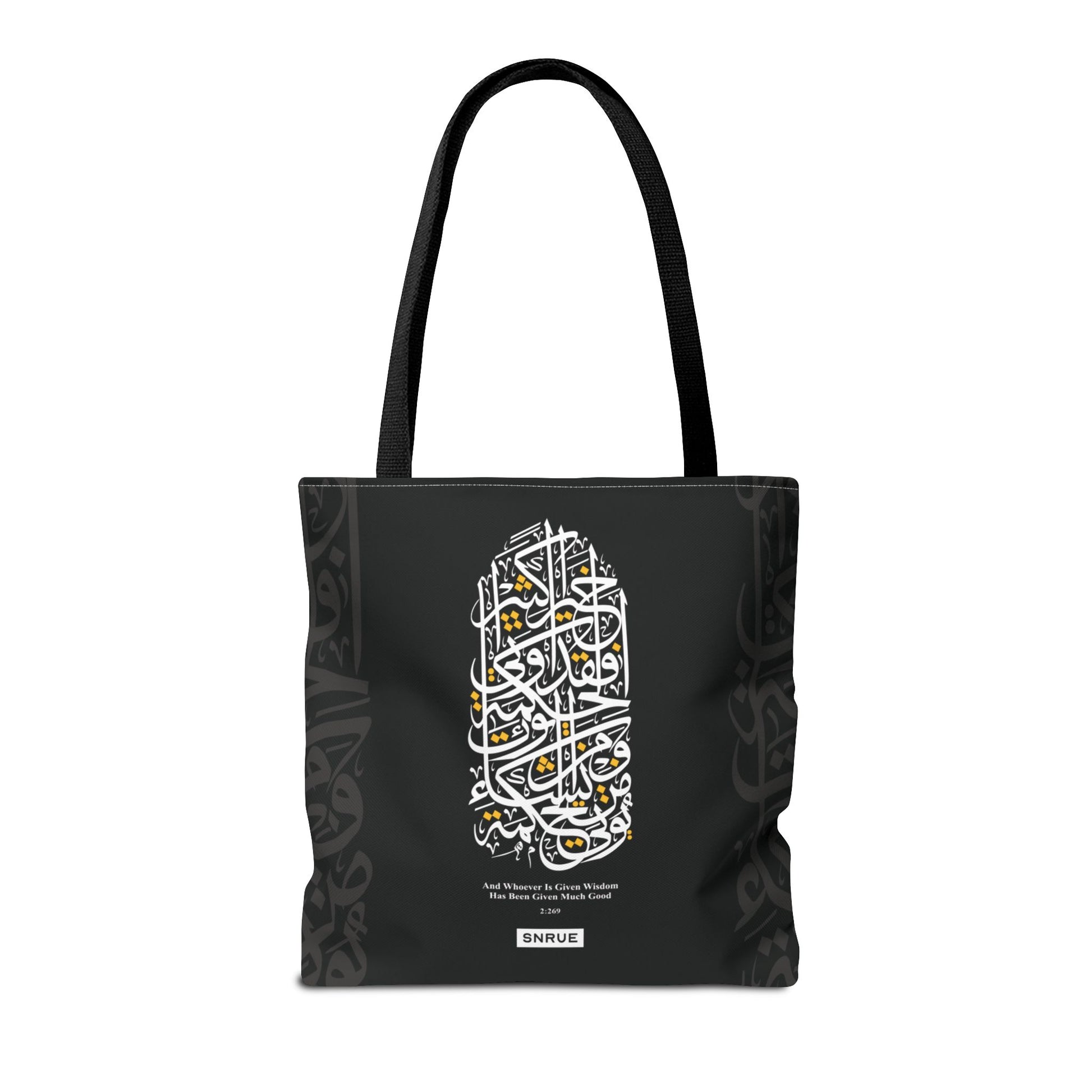 Wisdom Calligraphy Tote Bag by SNRUE®