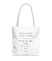 Faith & Purpose Tote Bag - Weiße Edition von SNRUE® 