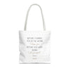 Sac fourre-tout Foi & But - Édition Blanche par SNRUE® 