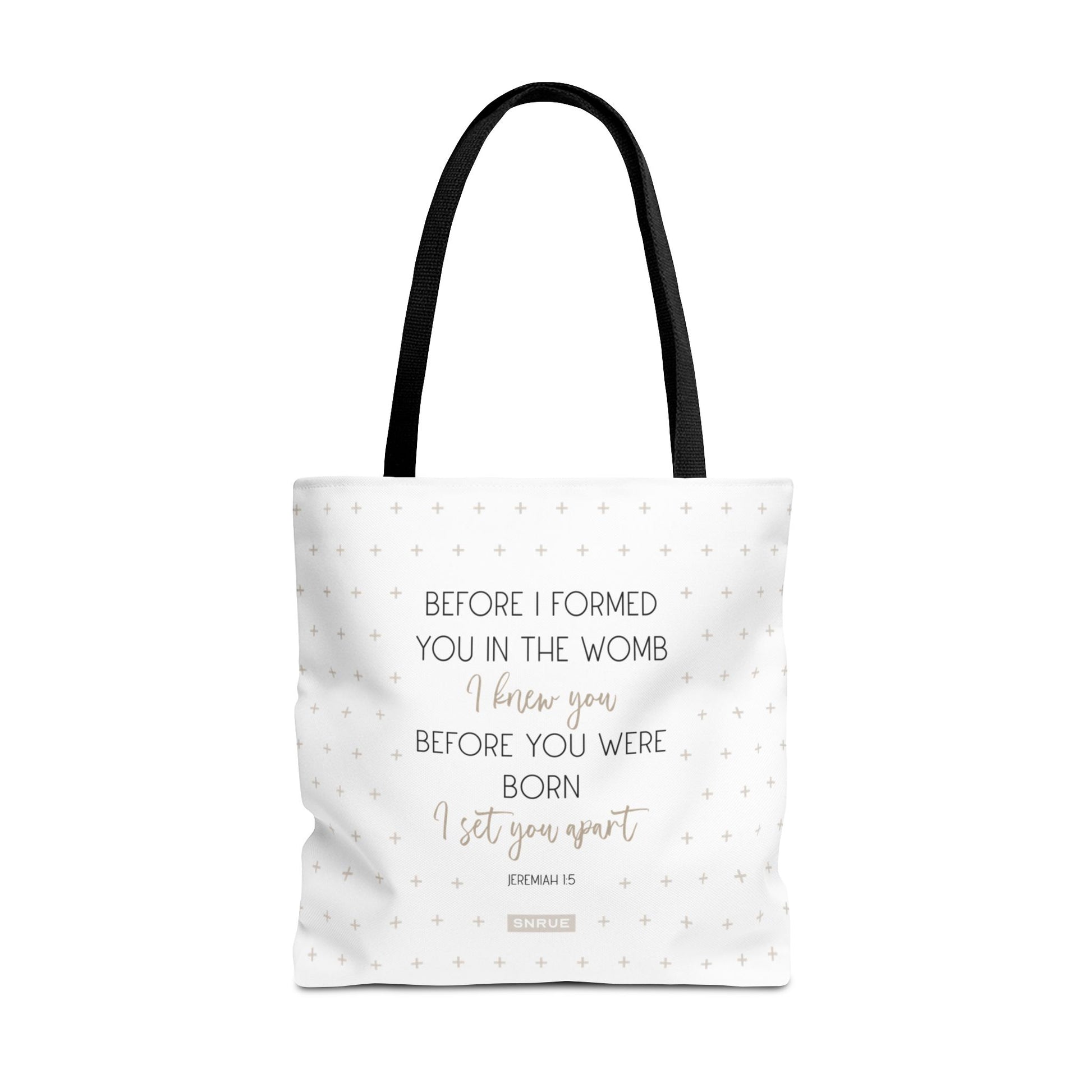 Faith & Purpose Tote Bag - Weiße Edition von SNRUE® 