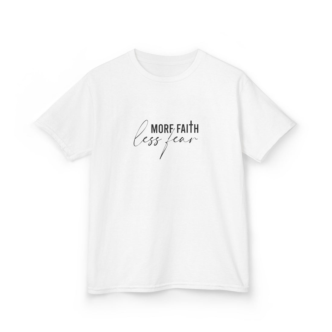 Camiseta Más Fe, Menos Miedo para Niños de SNRUE® 