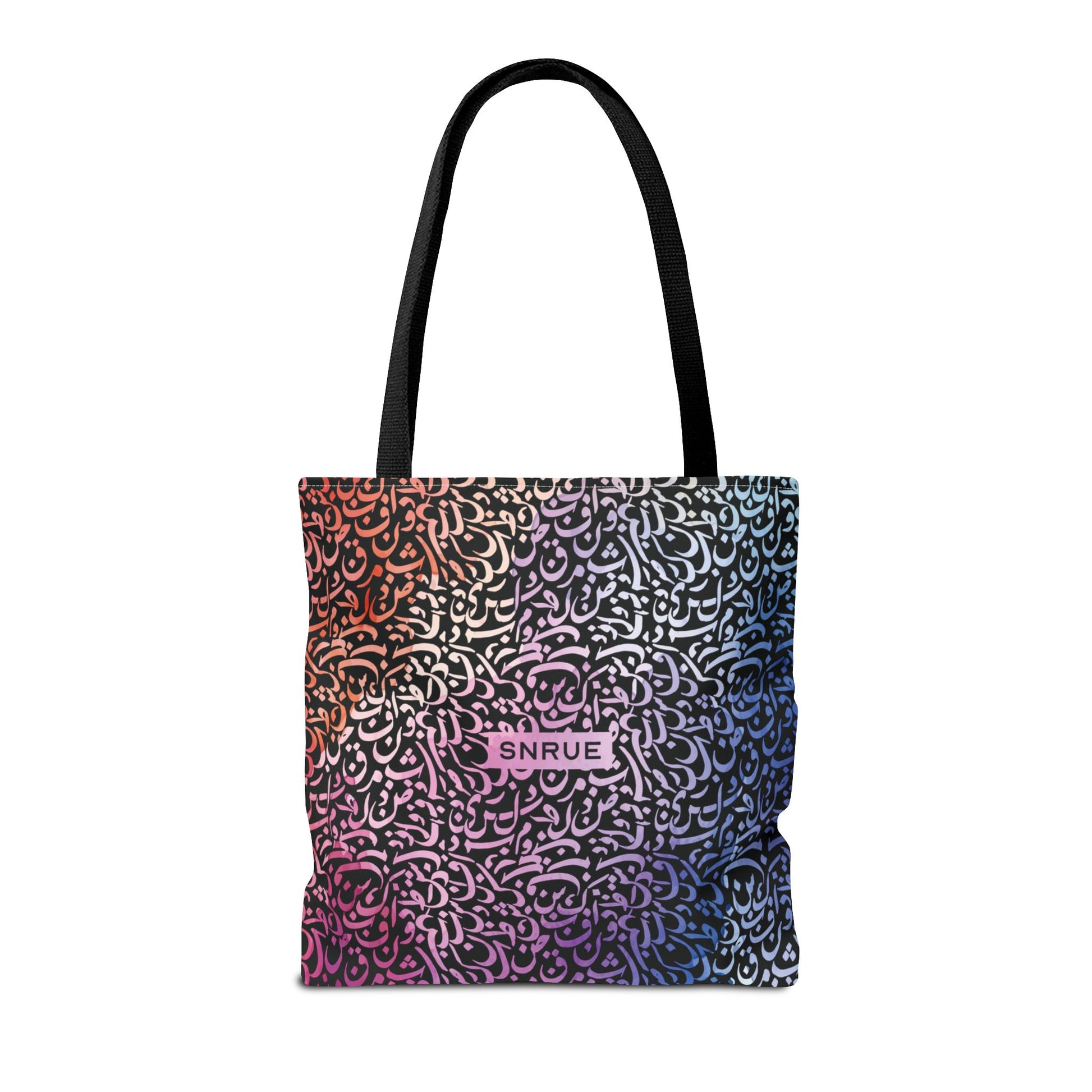 Vibrant Calligraphy Tote Bag by SNRUE®