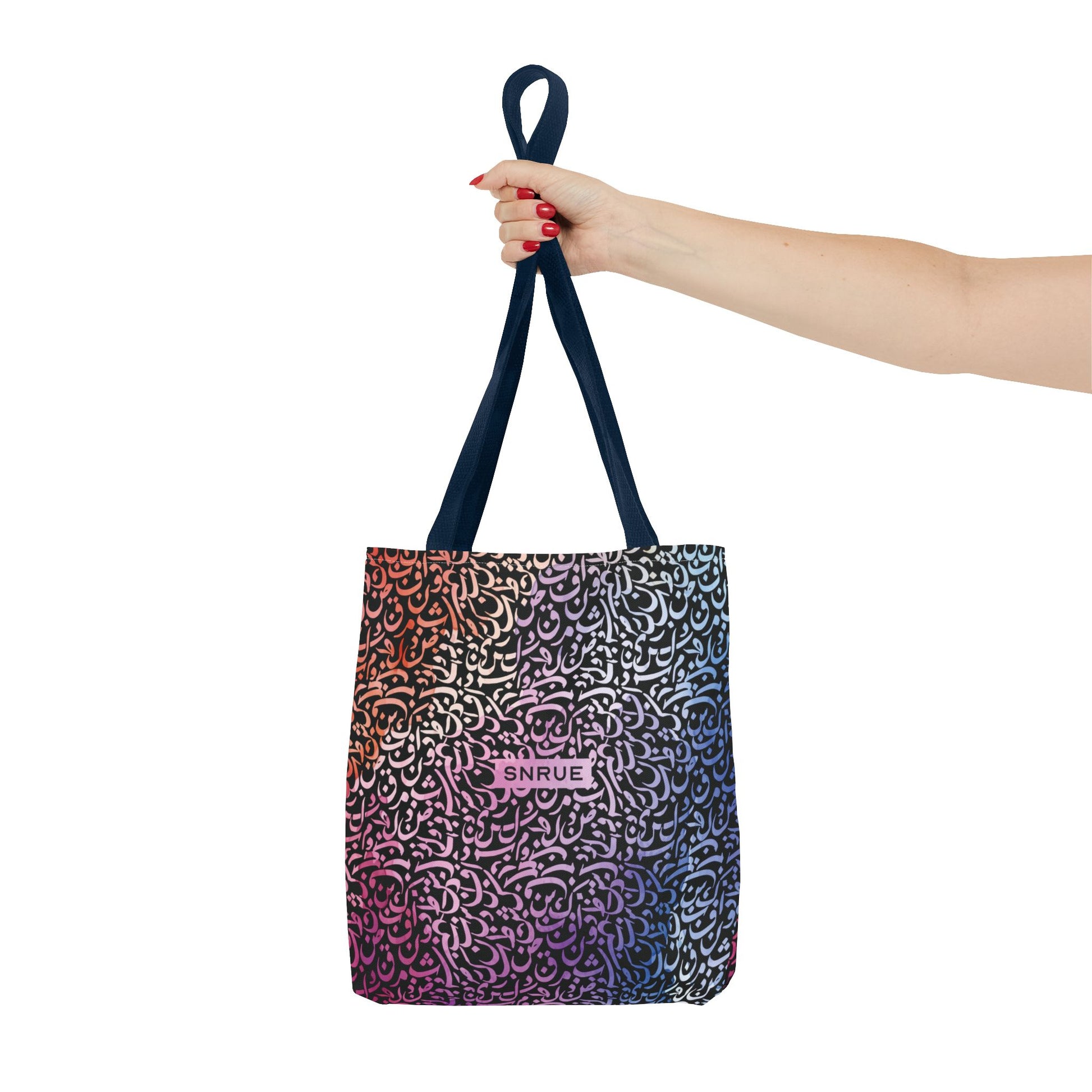 Vibrant Calligraphy Tote Bag by SNRUE®