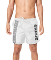 SNRUE® Signature Swim Shorts – White Edition