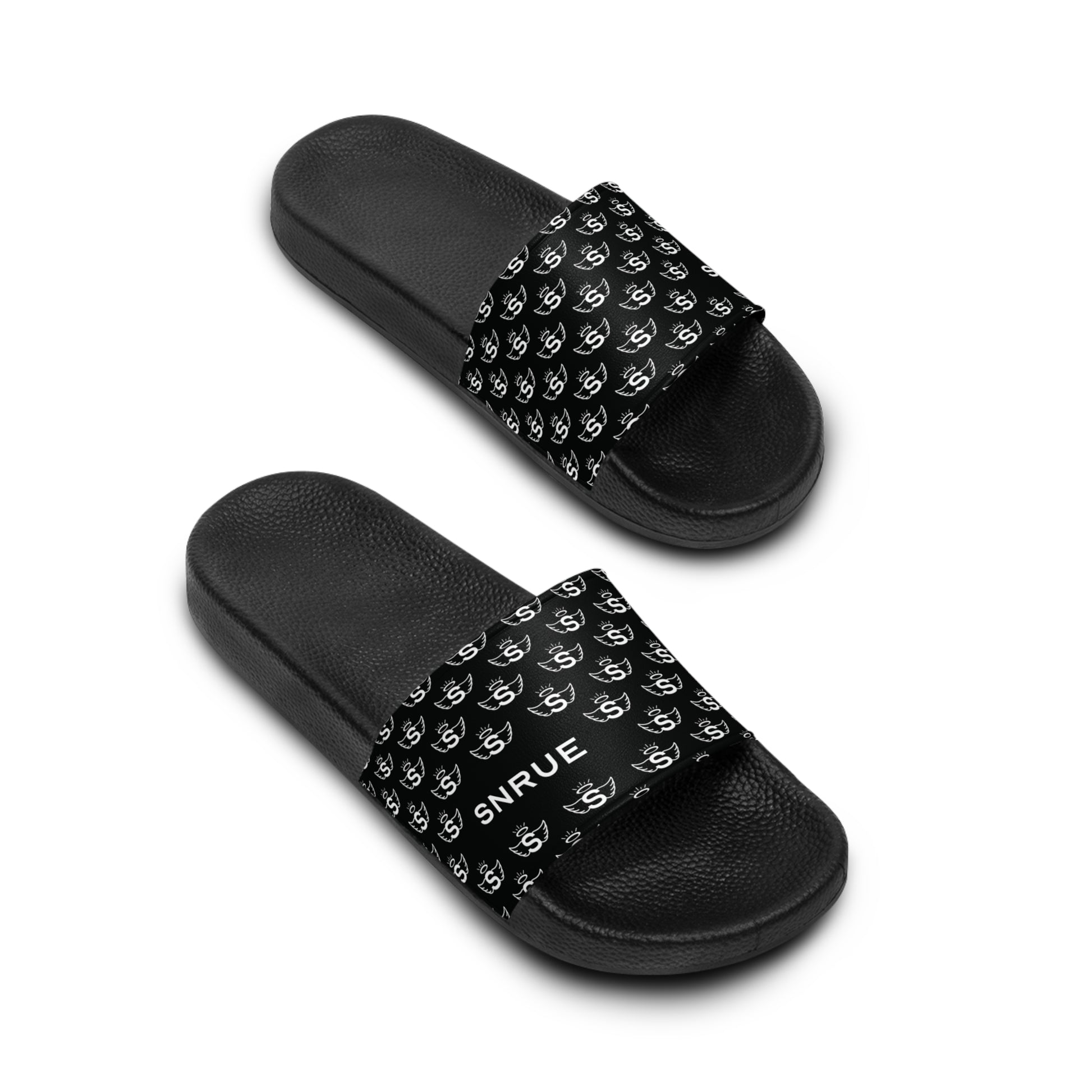 SNRUE® Luxe Comfort Slides – Black Edition