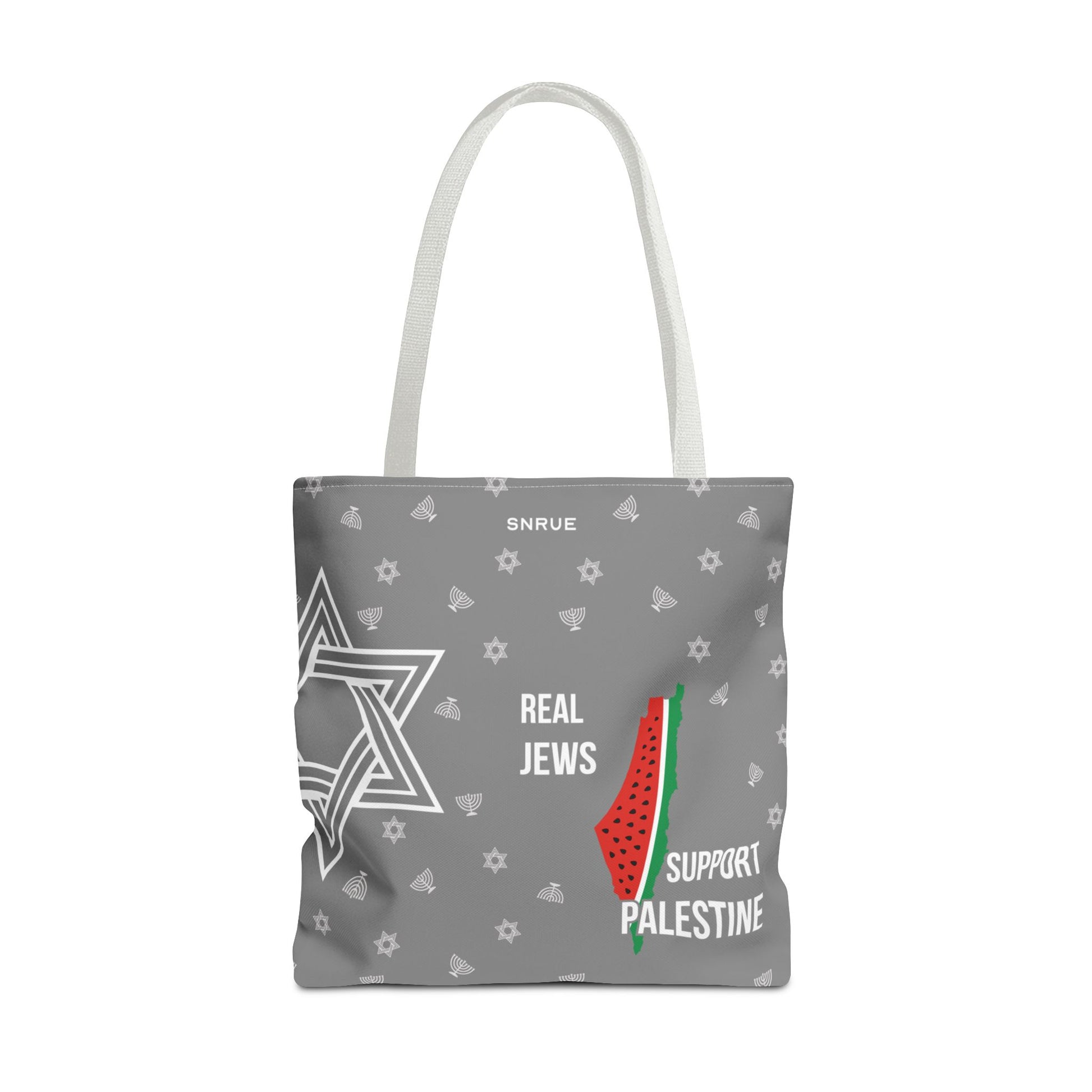 Palestine Solidarity Tote Bag – Gray Edition by SNRUE®