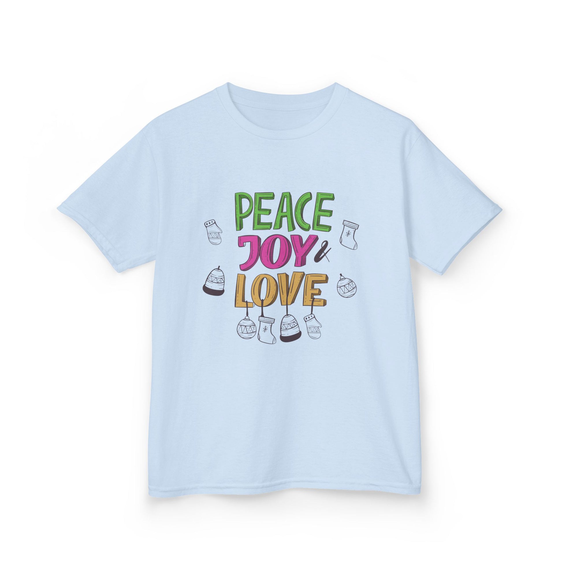 Camiseta Paz, Alegría y Amor para Niños de SNRUE® 