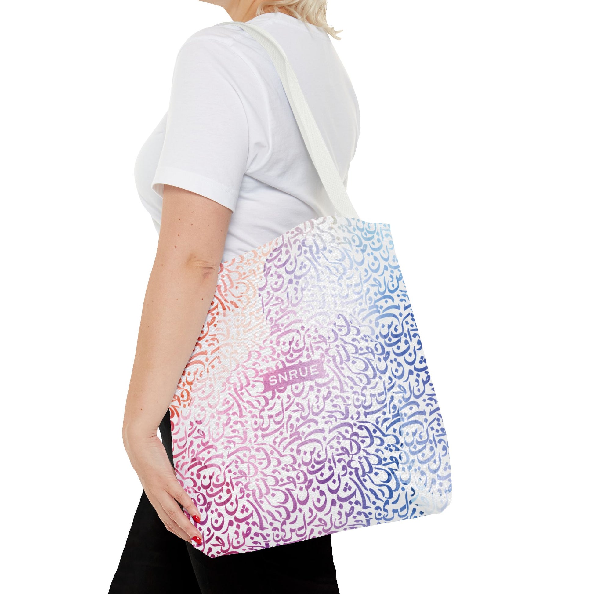 Sac fourre-tout calligraphie pastel par SNRUE® 