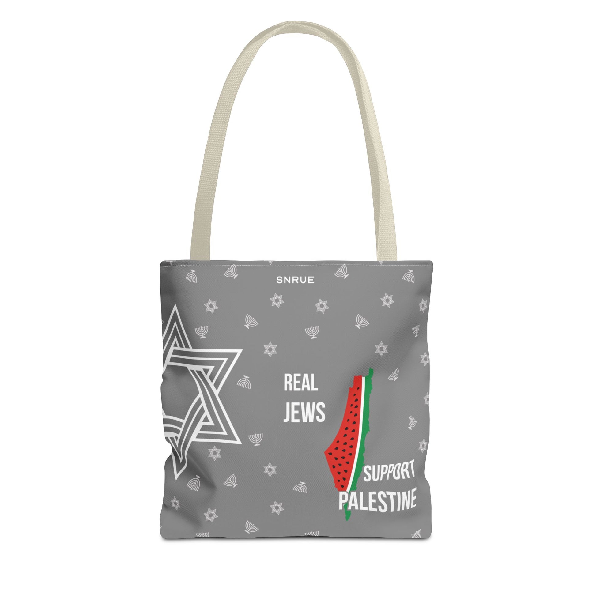 Palestine Solidarity Tote Bag – Gray Edition by SNRUE®