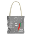 Palestine Solidarity Tote Bag – Gray Edition by SNRUE®