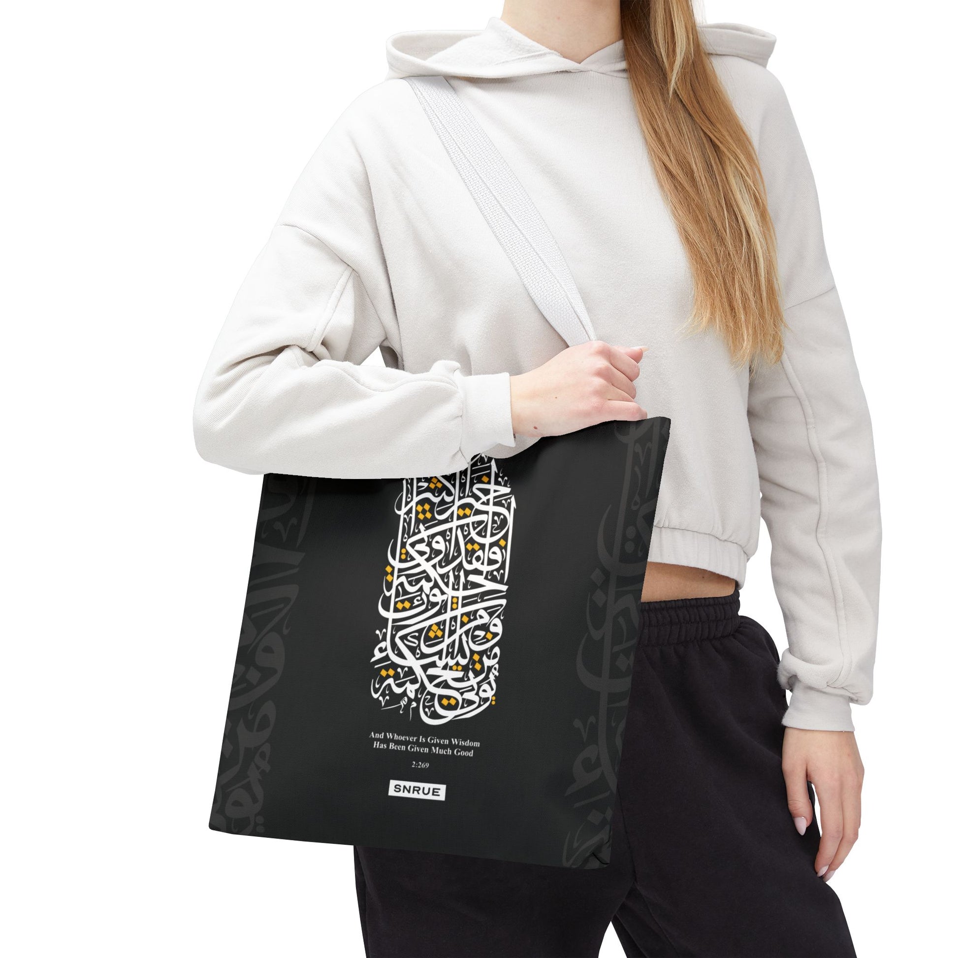 Wisdom Calligraphy Tote Bag by SNRUE®