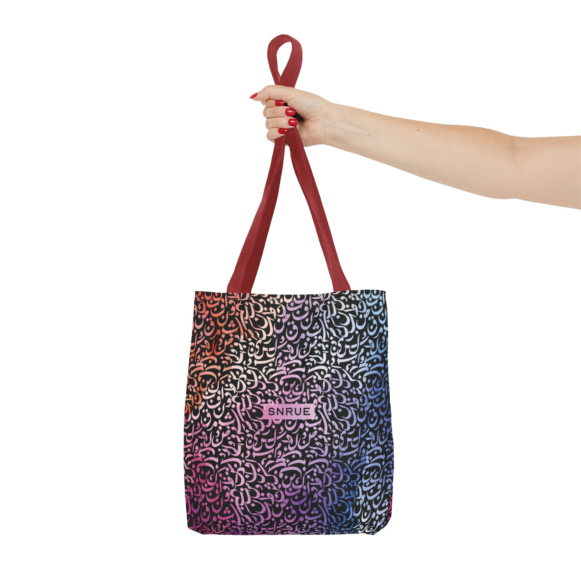 Vibrant Calligraphy Tote Bag by SNRUE®