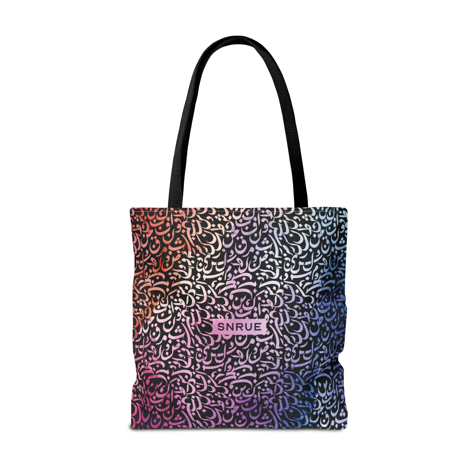 Vibrant Calligraphy Tote Bag by SNRUE®