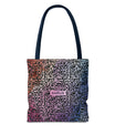 Vibrant Calligraphy Tote Bag by SNRUE®