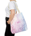 Pastel Calligraphy Tote Bag by SNRUE®