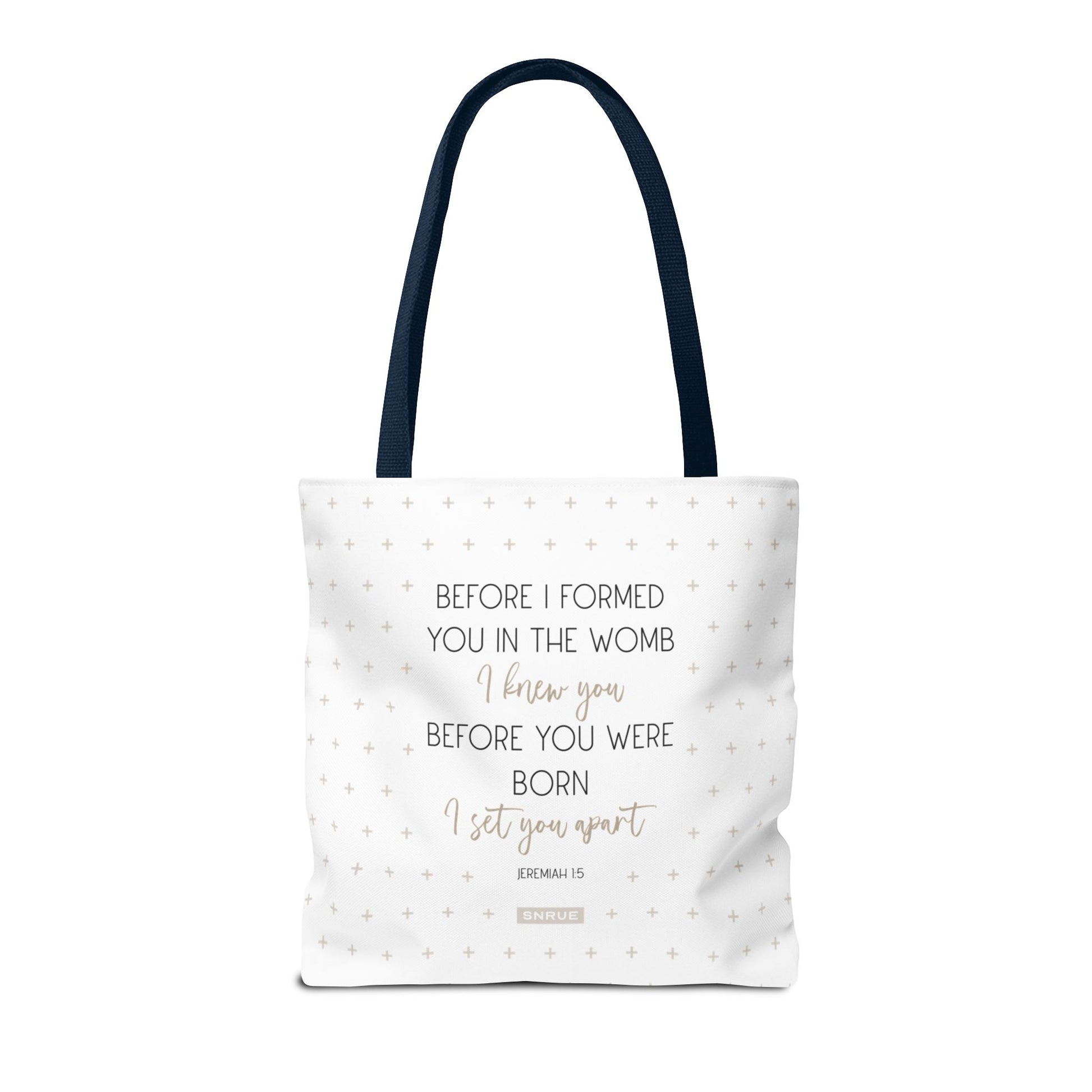 Faith & Purpose Tote Bag - Weiße Edition von SNRUE® 