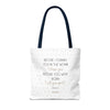 Sac fourre-tout Foi & But - Édition Blanche par SNRUE® 