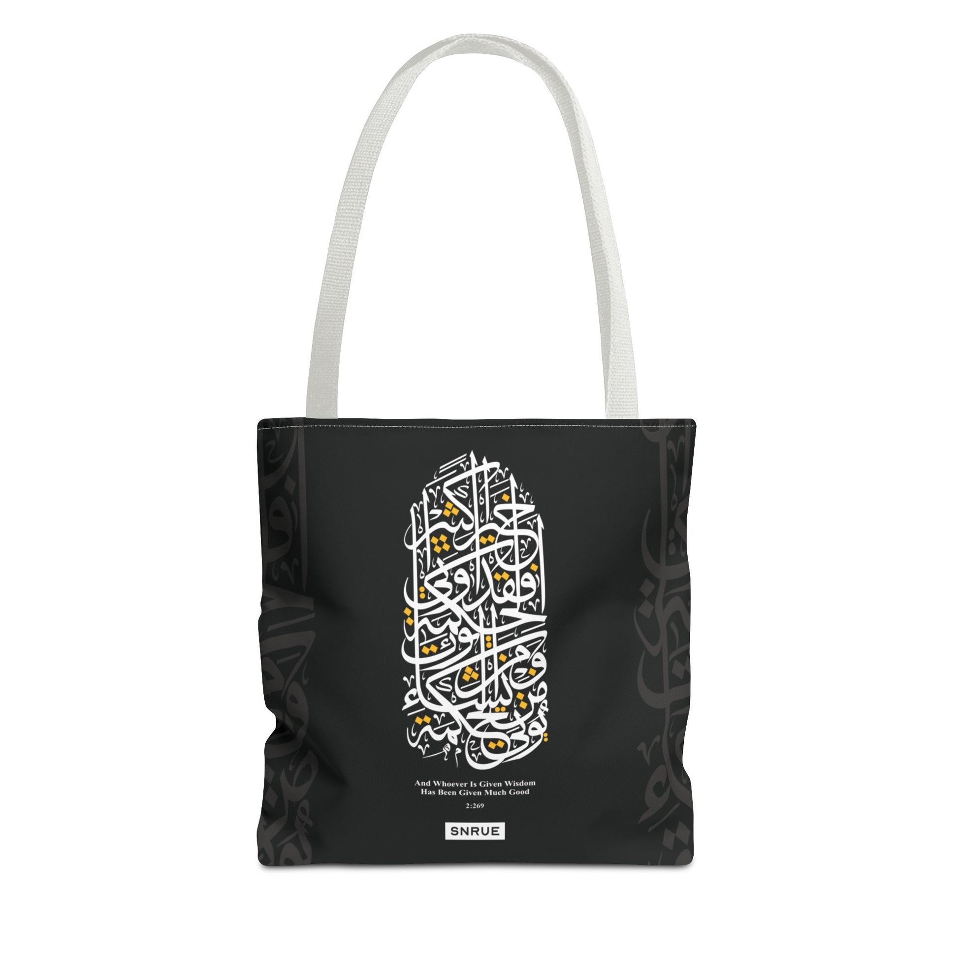 Bolso Tote de Caligrafía Sabiduría por SNRUE® 