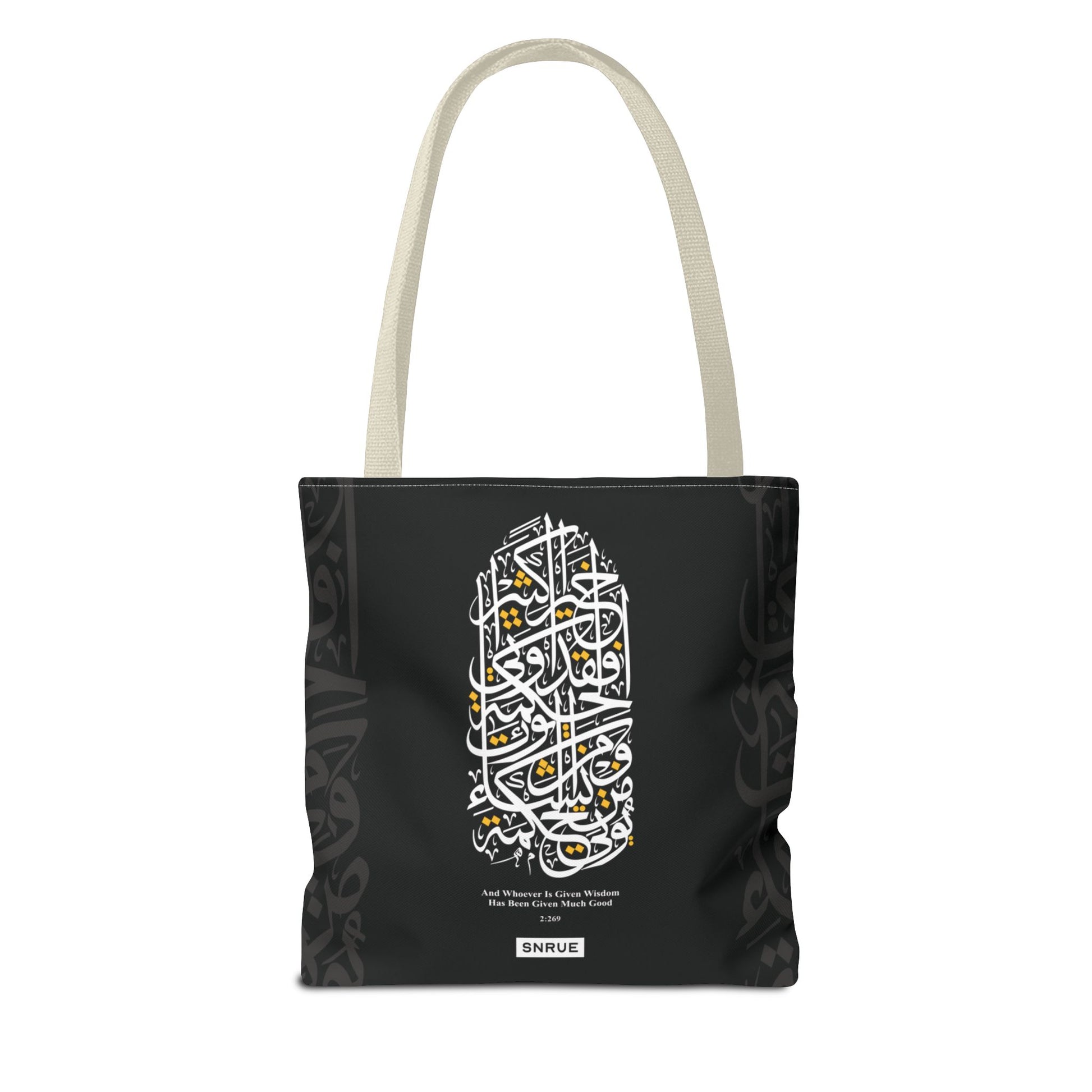 Bolso Tote de Caligrafía Sabiduría por SNRUE® 