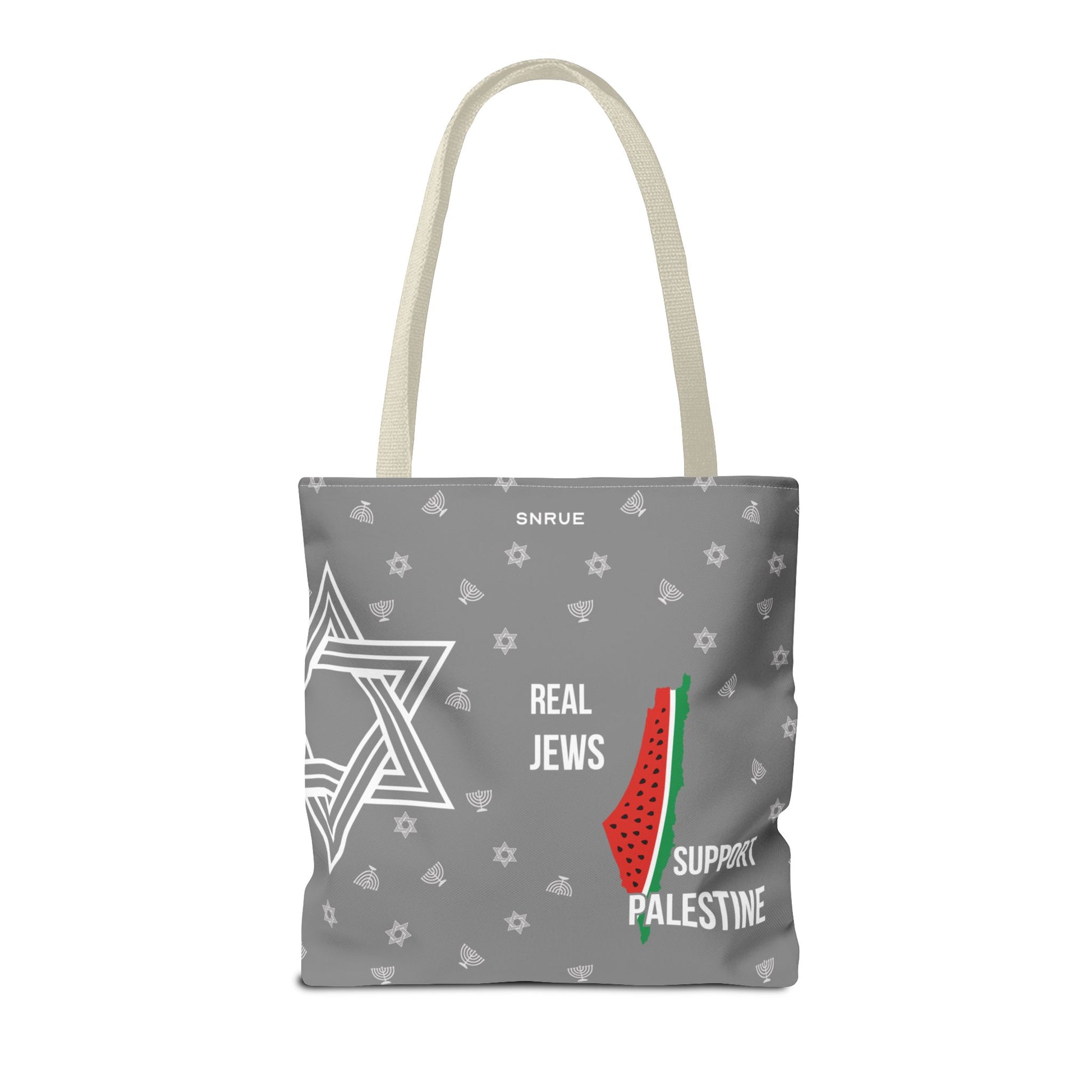 Sac fourre-tout Solidarité Palestine – Édition Grise par SNRUE® 