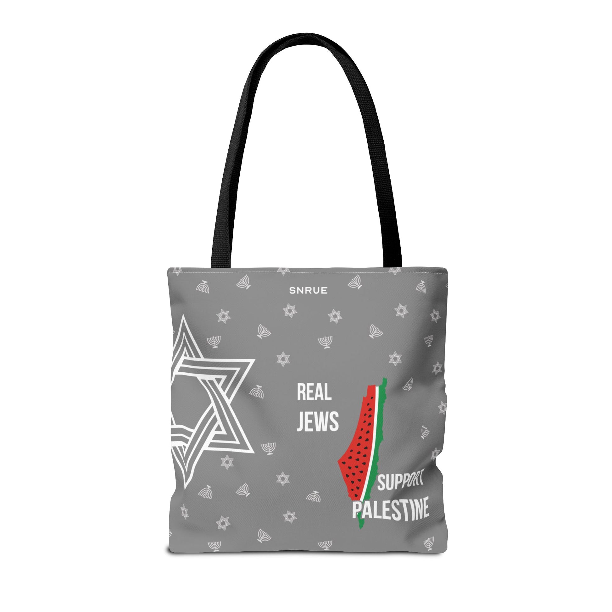 Palestine Solidarity Tote Bag – Gray Edition by SNRUE®