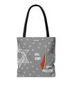 Palestine Solidarity Tote Bag – Gray Edition by SNRUE®