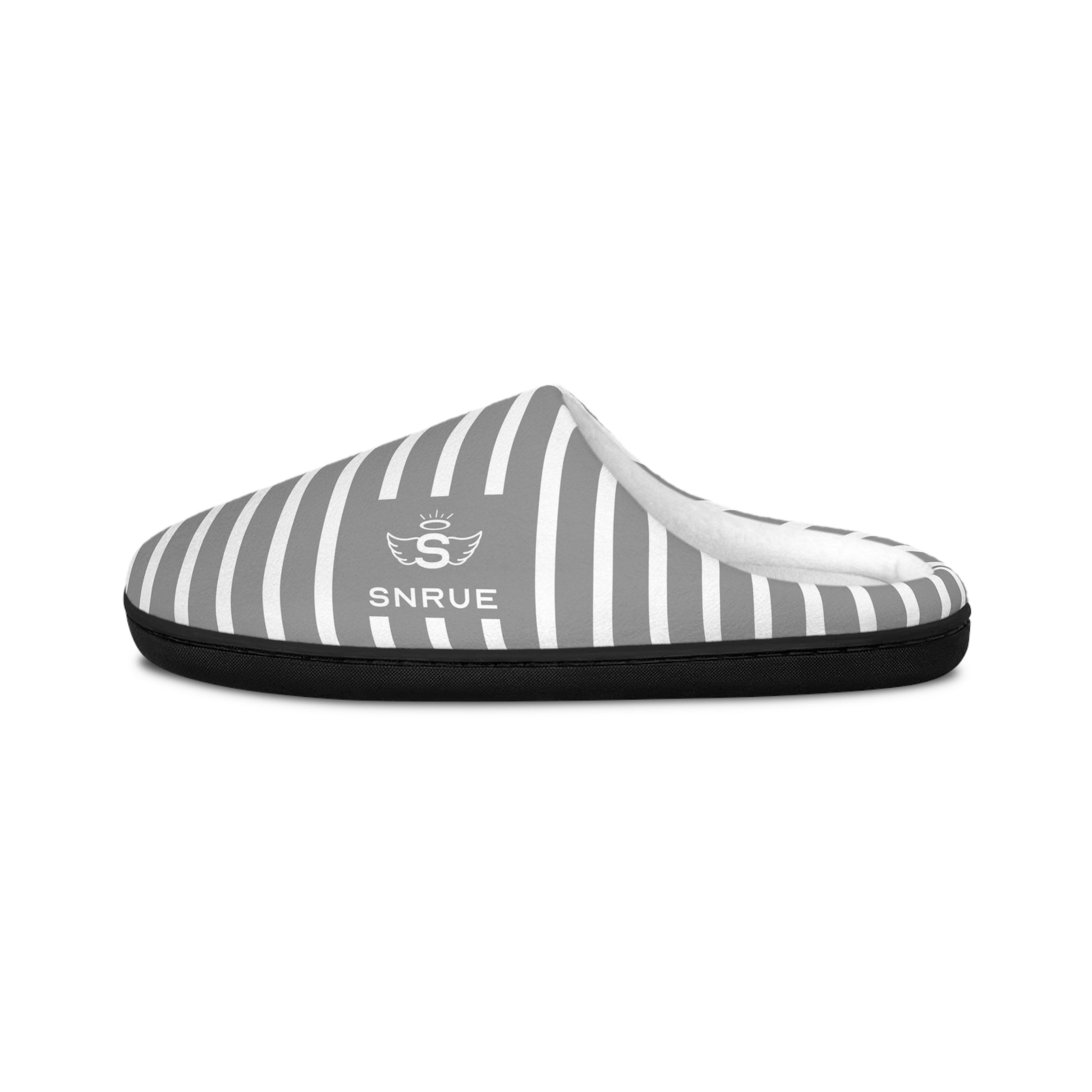 SNRUE® Pantufas Elegantes com Listras para Interior 