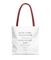 Faith & Purpose Tote Bag - Weiße Edition von SNRUE® 