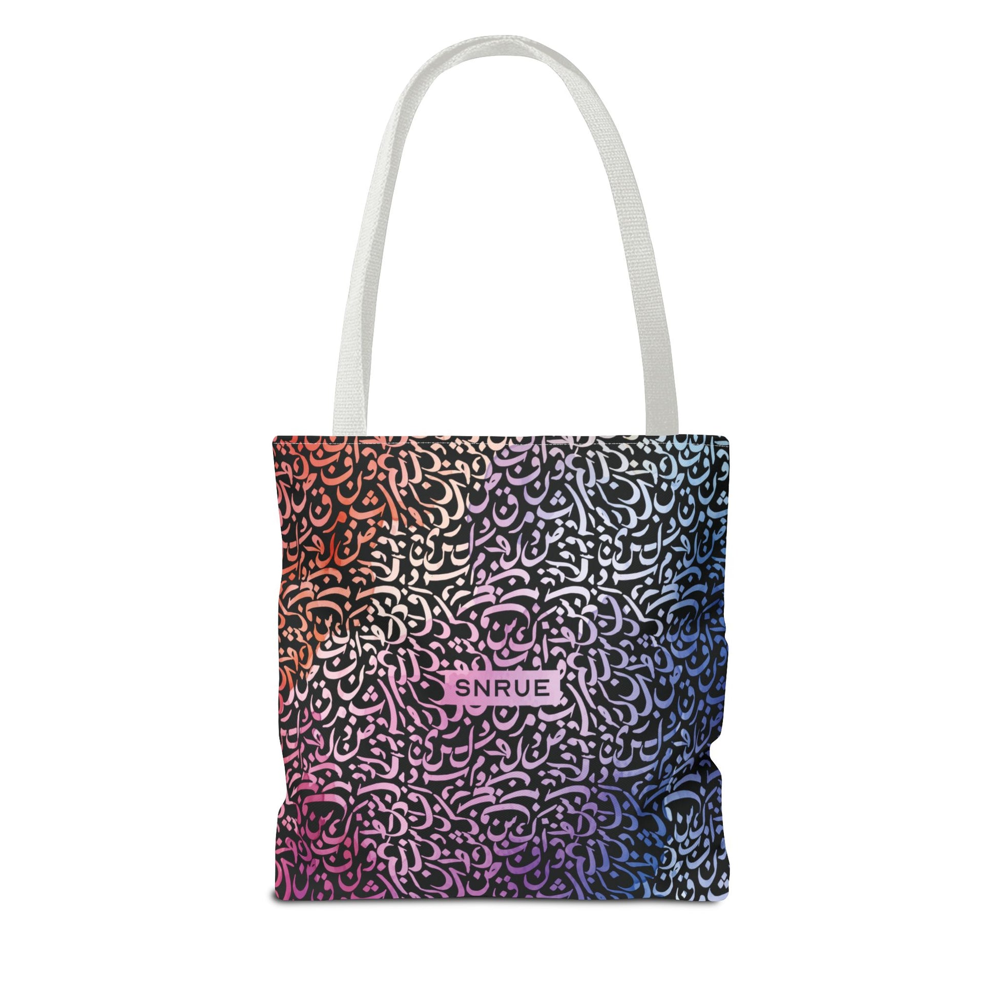 Vibrant Calligraphy Tote Bag by SNRUE®