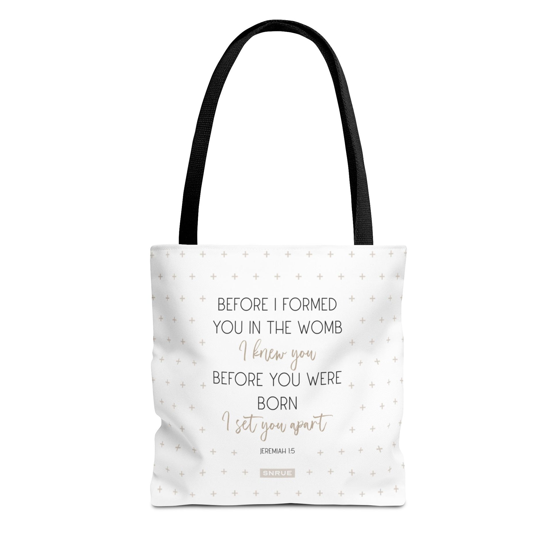 Faith & Purpose Tote Bag - Weiße Edition von SNRUE® 