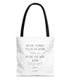 Faith & Purpose Tote Bag - Weiße Edition von SNRUE® 