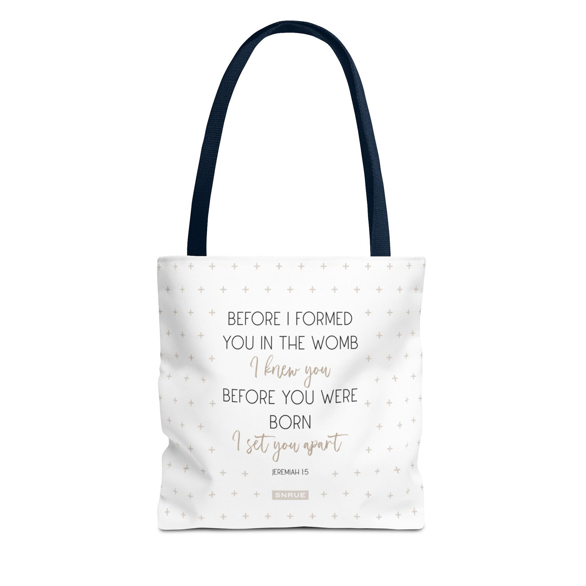 Faith & Purpose Tote Bag - Weiße Edition von SNRUE® 