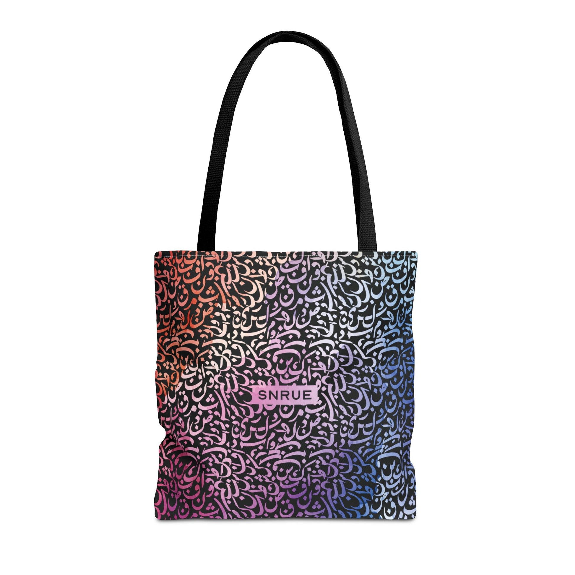 Vibrant Calligraphy Tote Bag by SNRUE®