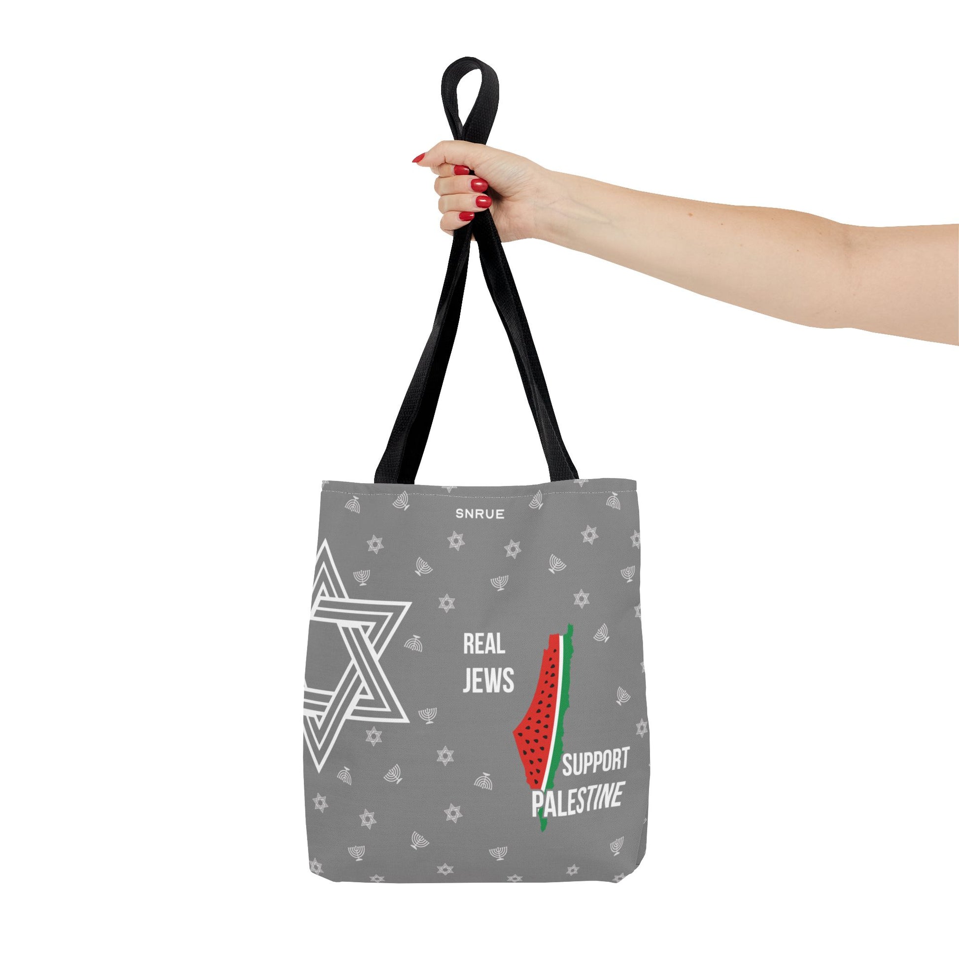 Palestine Solidarity Tote Bag – Gray Edition by SNRUE®