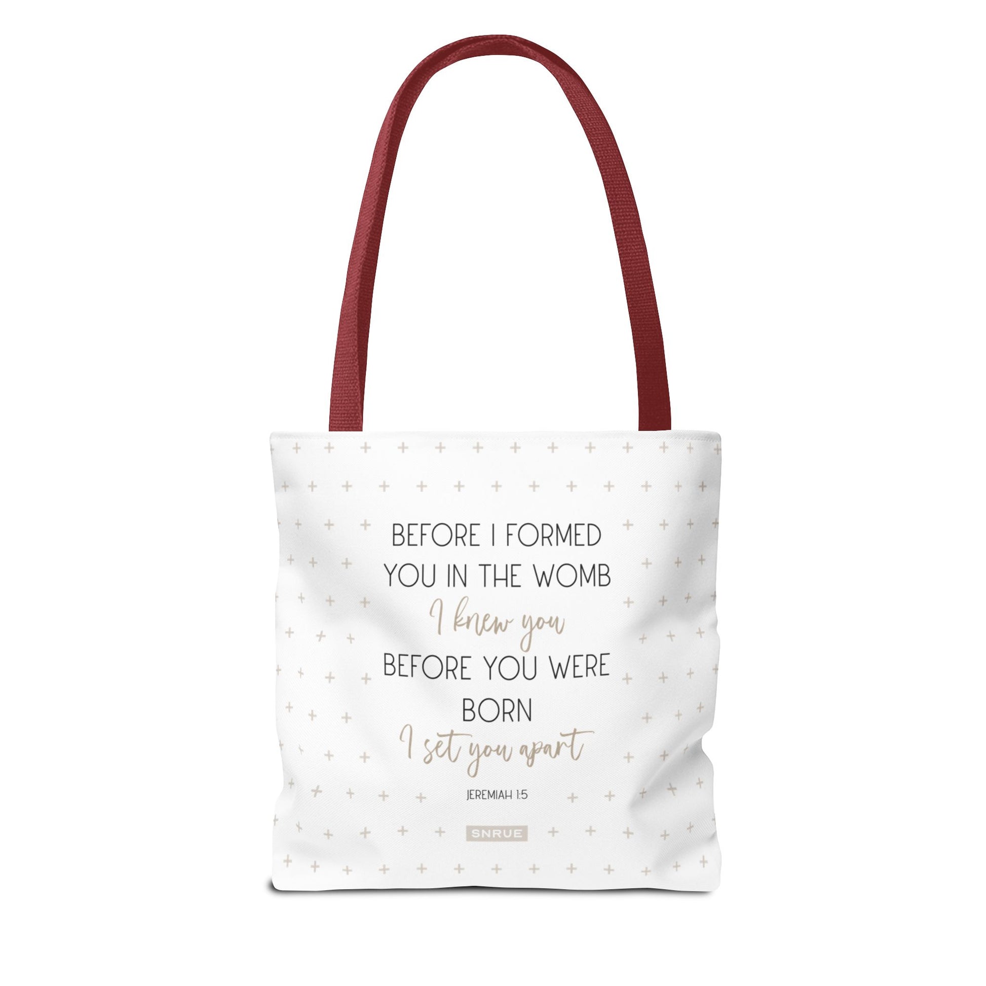 Faith & Purpose Tote Bag - Weiße Edition von SNRUE® 