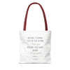 Sac fourre-tout Foi & But - Édition Blanche par SNRUE® 