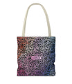 Vibrant Calligraphy Tote Bag by SNRUE®