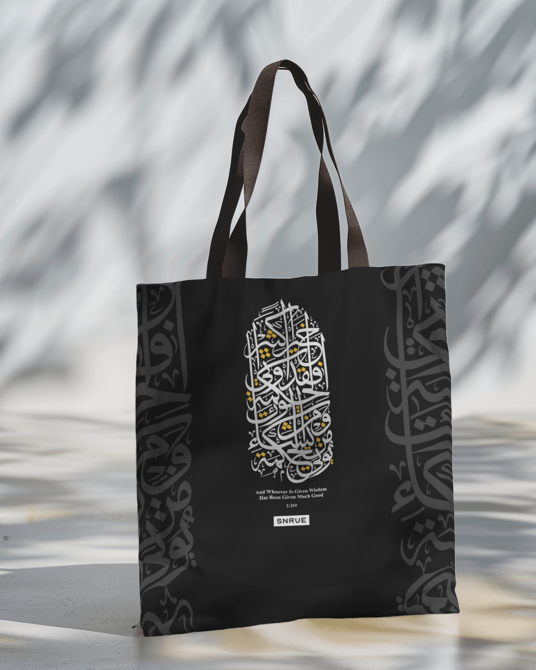 Wisdom Calligraphy Tote Bag by SNRUE®