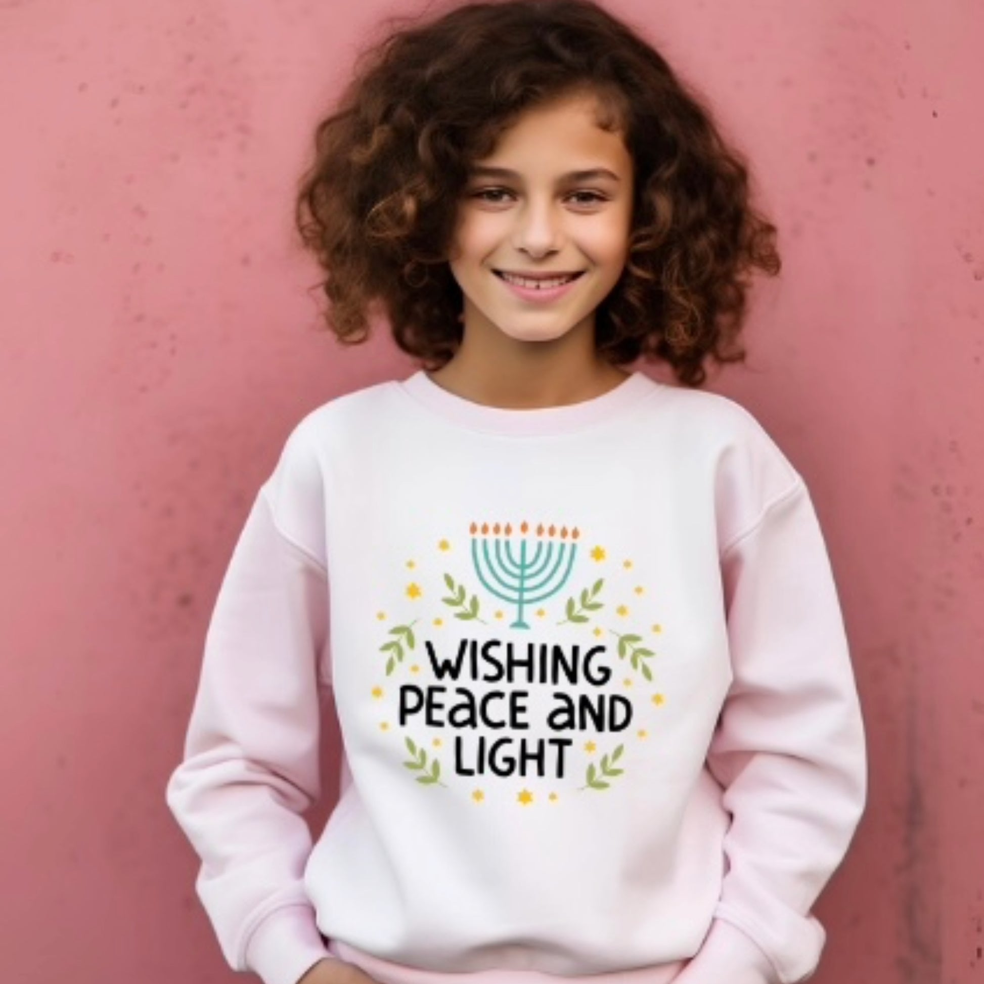 Sweatshirt Paz e Luz para Crianças da SNRUE® 